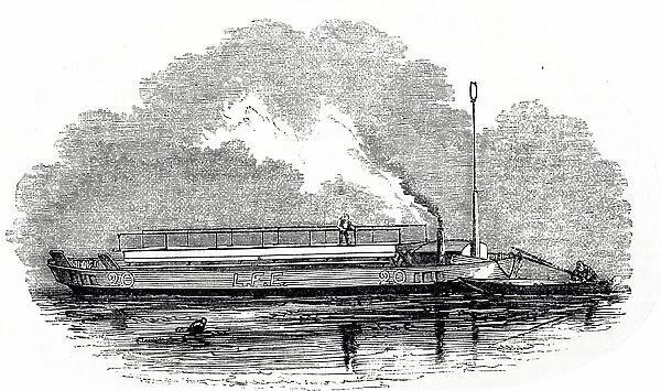 A floating fire engine used on the River Thames