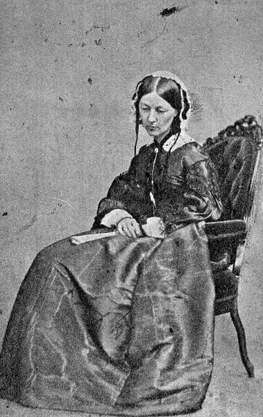 Florence Nightingale (1820-1910) (b  /  w photo)