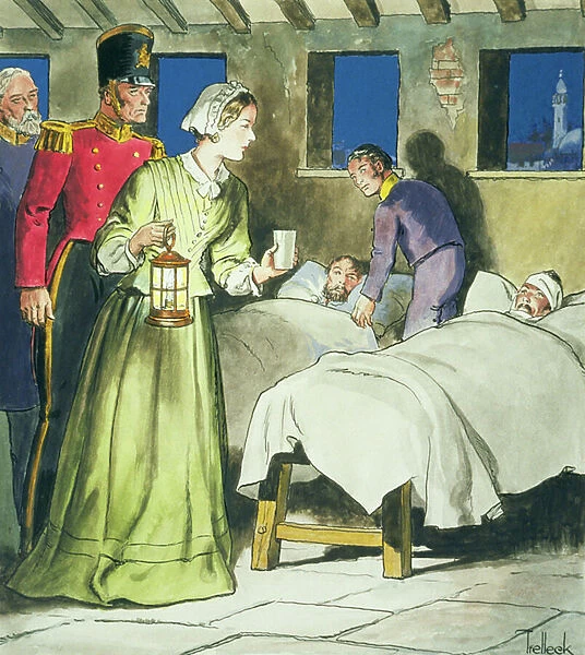 Florence Nightingale (1820-1910) from Peeps into the Past, published c