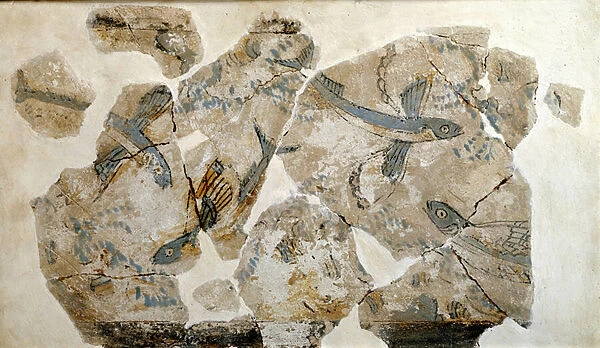 Flying fishes (terns), 2500 BC. (fresco)