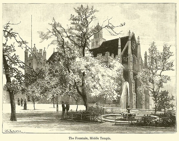 The Fountain, Middle Temple (engraving)