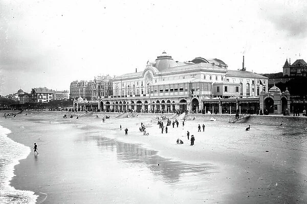 France, Aquitaine, Pyrenees-Atlantiques (64), Biarritz: The new casino, 1910