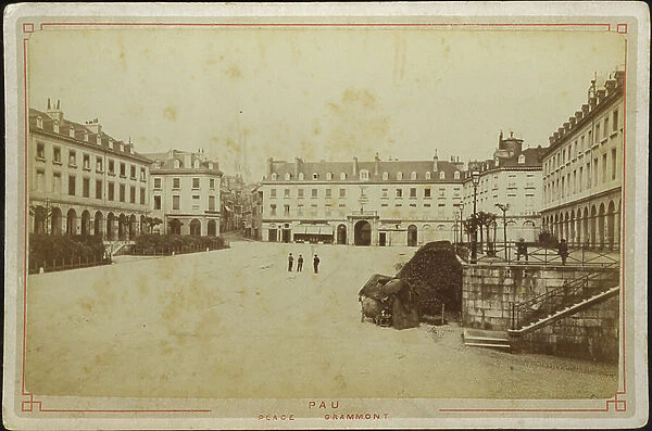 France, Aquitaine, Pyrenees-Atlantiques (64), Pau: Place Gramont, 1885