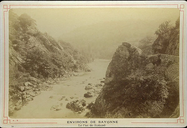 France, Aquitaine, Pyrenees-Atlantiques (64), Bayonne: The surroundings of Bayonne, the steps of Roland, 1880
