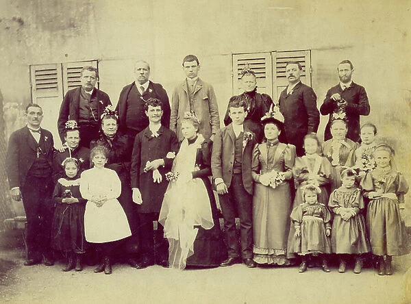 France: A bourgeois wedding, group photo, 1895
