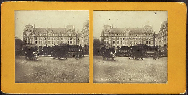 France, Ile-de-France, Paris (75): La gare Saint Lazare, 1875