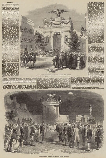 France, the Presidents Progress (engraving)
