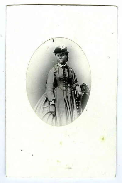 France, Studio portrait of Marie Bardet, 1865