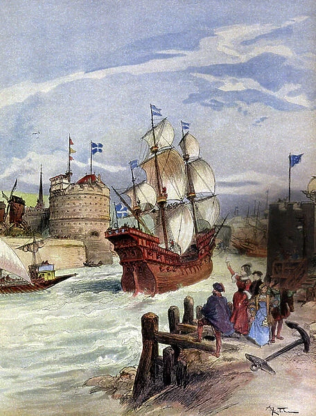Francis I's fleet in Le Havre, 1909 (illustration)