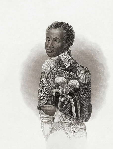 Francois-Dominique Toussaint Louverture. Portrait. (print)