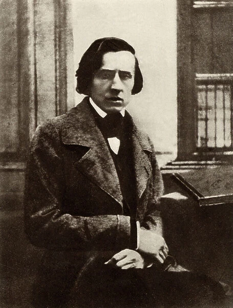 Frederic Chopin (1810-1849) Polish composer and pianist (b / w photo)