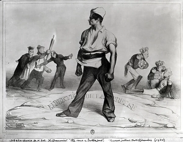 Freedom of the Press, illustration from L Association Mensuelle, 1834