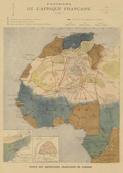 French Africa (colour litho)