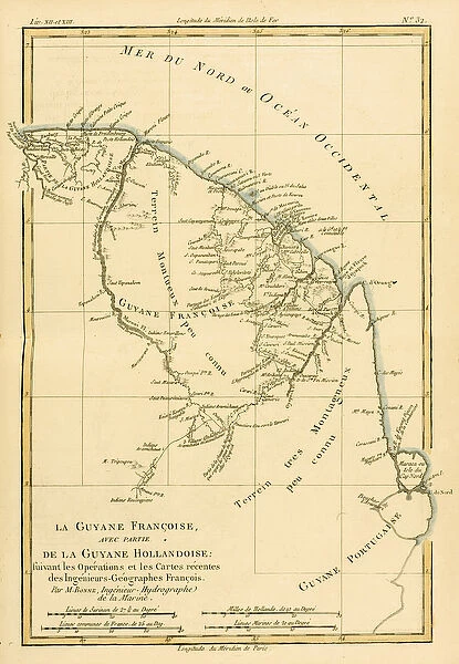 French Guyana, with part of Dutch Guyana, from Atlas de Toutes les Parties Connues