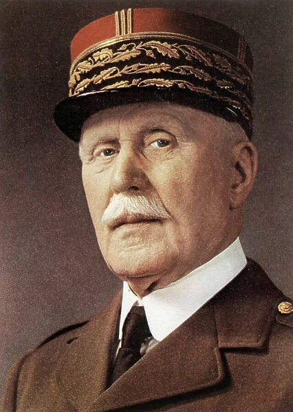 French marshal Philippe Petain (1856-1951) French officer and politician here during ww1