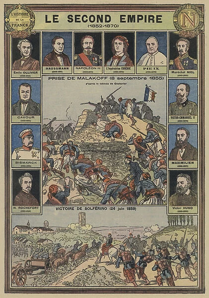 The French Second Empire, 1852-1870 (colour litho)