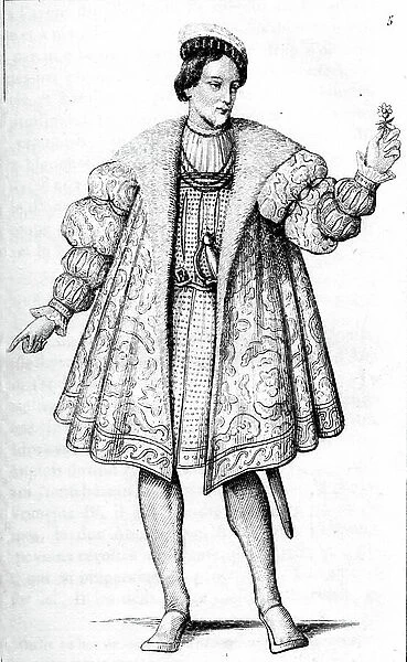 French vintage clothes XVI century Henri kingdom II, King of France, Henri D'Albret, King of Navarre
