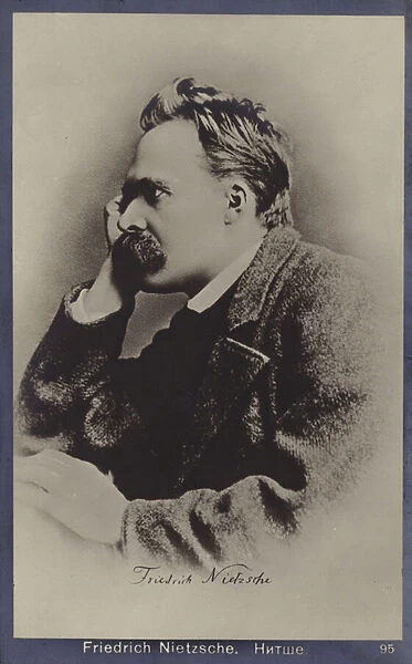 Friedrich Nietzche (1844-1900), German philosopher and writer (b  /  w photo)