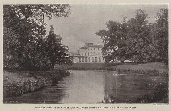 Frogmore House, where King Edward will reside during the Alterations at Windsor Castle (b  /  w photo)