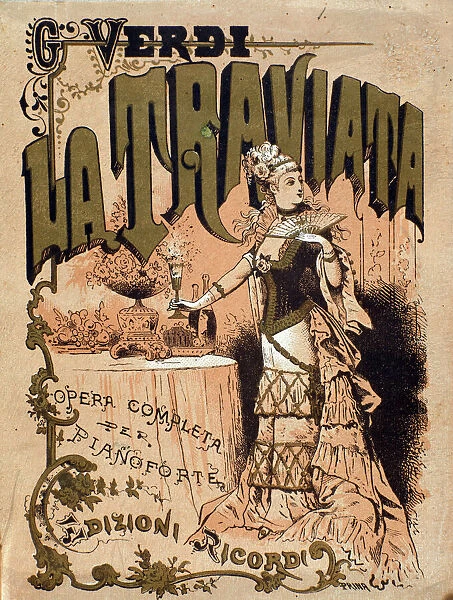 Frontispice of the score of the opera La Traviata by Giuseppe Verdi