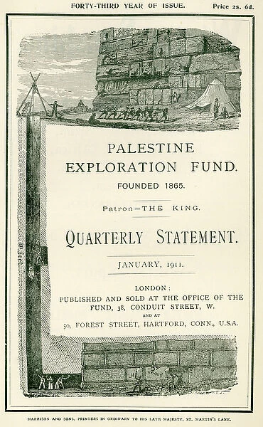 Frontispiece depicting the explorations undertaken by Lieutenant Charles Warren