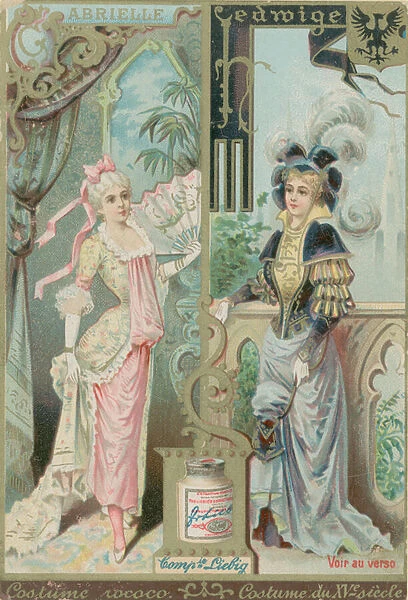 Gabrielle and Hedwige (chromolitho)