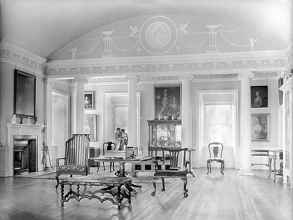 The Gallery at Mellerstain House, Berwickshire, from The Country Houses of Robert Adam, by Eileen Harris, published 2007 (b / w photo)