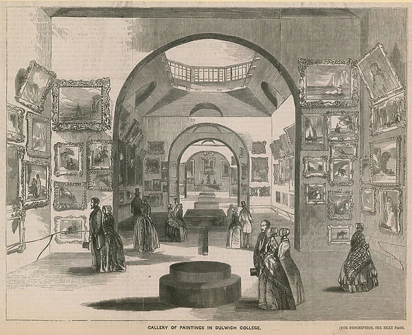 Gallery of paintings in Dulwich College (engraving)