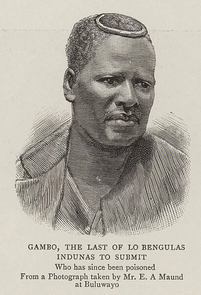 Gambo, the last of Lo Bengulas Indunas to submit (engraving)