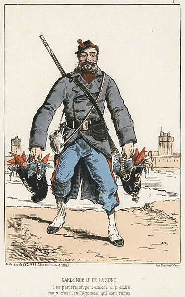 Garde Mobile de la Seine (coloured engraving)