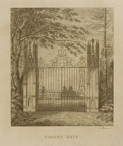 Garden Gate at Strawberry Hill (engraving)