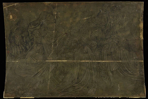 A Garden of Love, 1462 (pen and black ink with scratched highlights, overdrawings in pen and black shiny ink)
