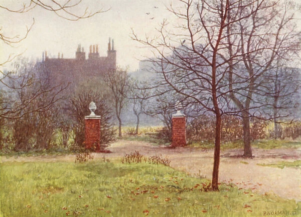 Garden from Scarsdale House, Kensington, 1892 (colour litho)
