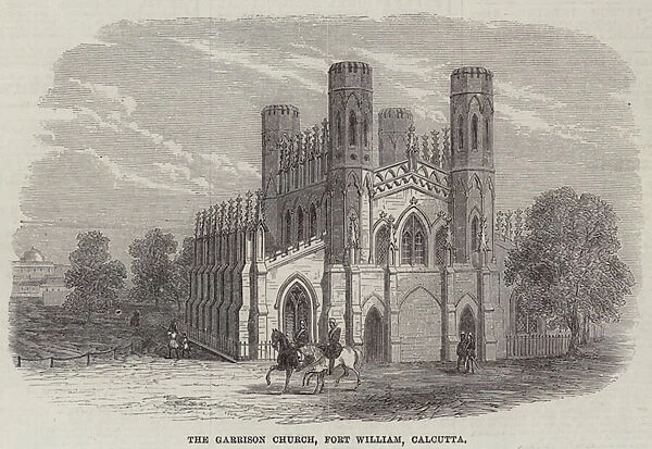 The Garrison Church, Fort William, Calcutta (engraving)
