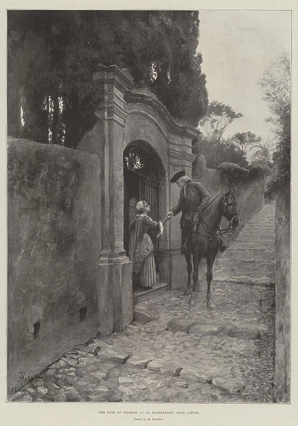 The Gate of Promise at St Barthelemy, near Cimiez (engraving)