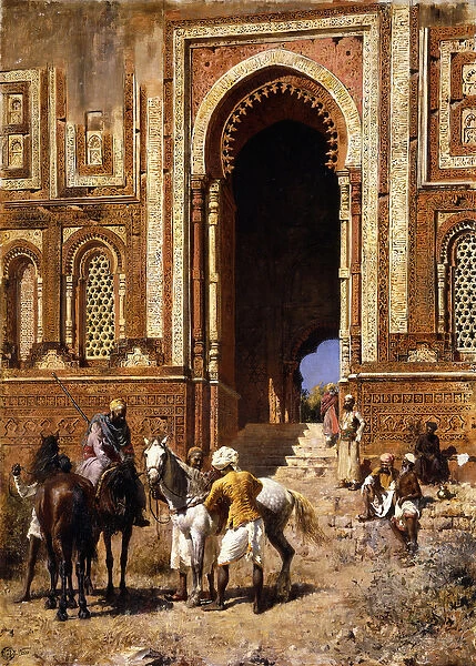 The Gateway of Alah-ou-din, Old Delhi, late 19th century (oil on canvas)