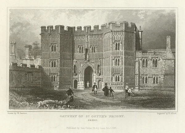 Gateway of St Osyths Priory, Essex (engraving)