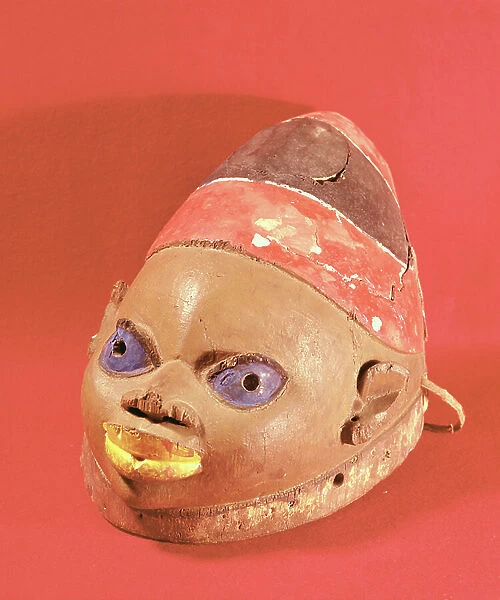 Gelede mask, Yoruba Culture, from Nigeria (painted wood)