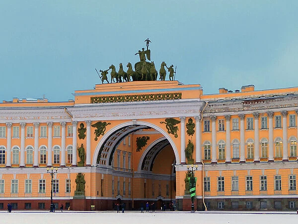 The General Staff Building on Palace Square in Saint Petersburg, 1820