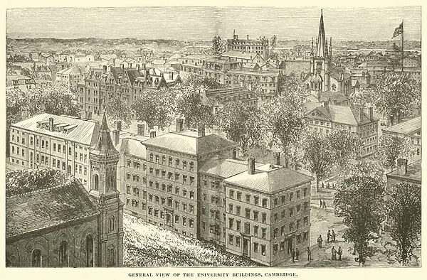 General View of the University Buildings, Cambridge (engraving)