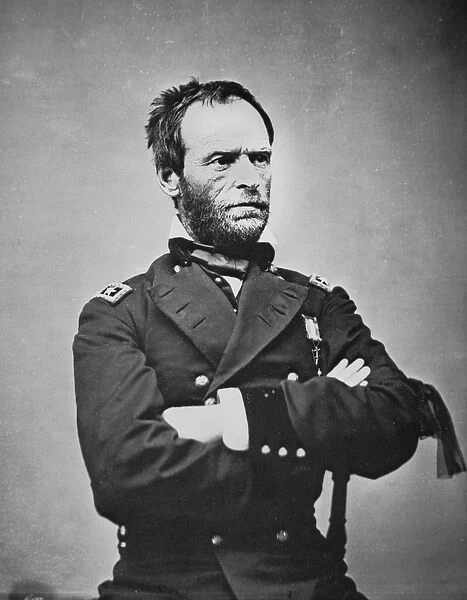 General William T. Sherman (1820-91) (b  /  w photo)