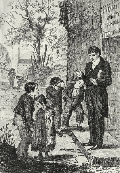 A serious gentleman as owns a factory, 1840 (engraving)