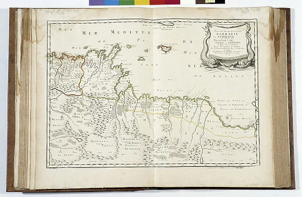 Geographic atlas: view of the Mediterranean Sea and the coasts of Barbaria (Algeria, Tunisia, Tripolitan). Atlas de Nicolas et Guillaume Sanson, 1670. Municipal Library of Marseille