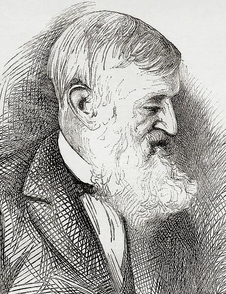 George Bancroft, 1800 - 1891. American historian, statesman and United States Minister to the United Kingdom. From The Review of Reviews, published 1891