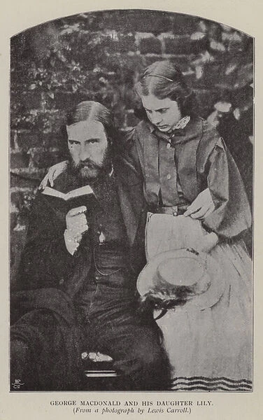 George Macdonald and his Daughter Lily (b  /  w photo)
