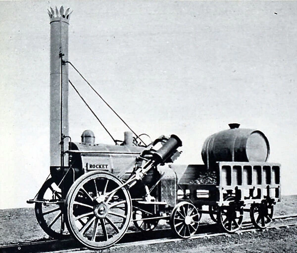 George Stephenson's famous steam locomotive rocket, 1850