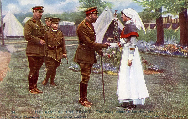 George V meeting a hospital matron on the Western Front