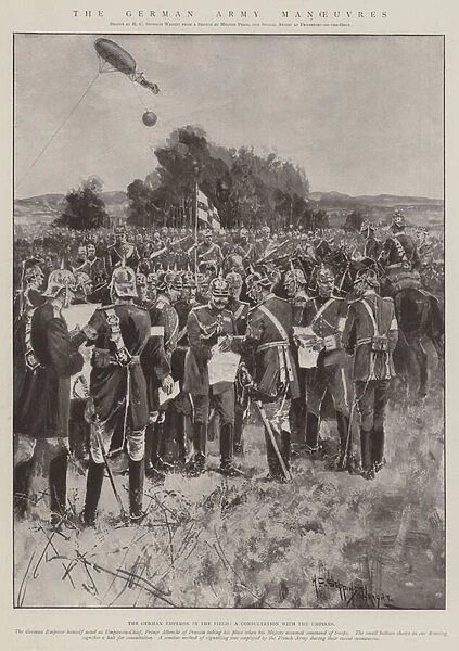 The German Army Manoeuvres (engraving)