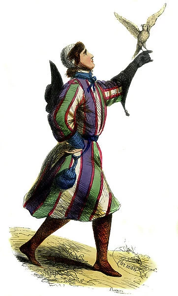 German falconer - male costume of 13th century