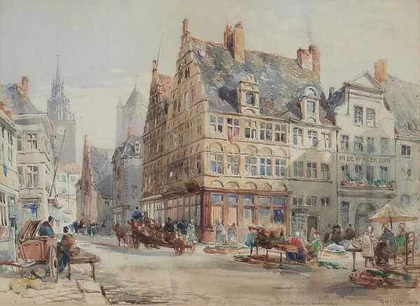 Ghent, 1876 (Watercolour)